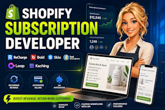 setup shopify subscription recharge bold skio seal loop kaching with api