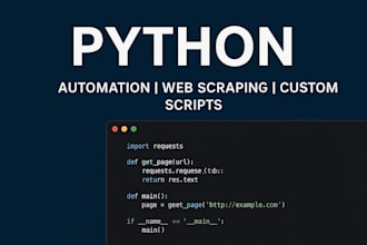 develop custom ai tools, automation scripts, and web scrapers using python