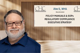 write executive strategy, corp policy and  procedure, and regulatory compliance