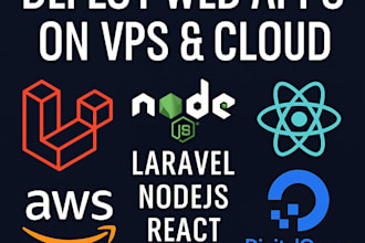 deploy laravel nodejs and react apps on vps or cloud servers