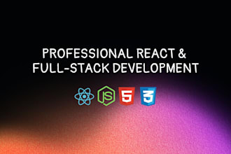 develop a stunning frontend or fullstack web application