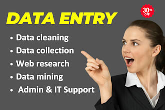 do manual data entry, data admin and admin support
