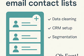 build, clean, and organize professional email contact lists for marketing