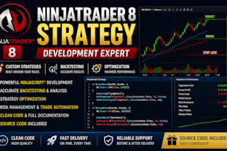 develop ninjatrader strategy with backtesting and optimization