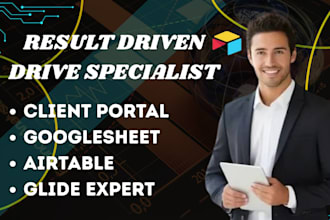 glide client portal, google sheet, airtable, glide expert
