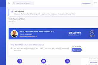 build online banking website