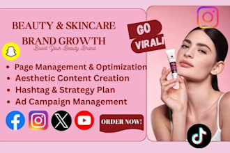 manage social media marketing for your beauty brand or skincare products