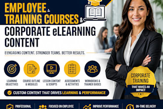 develop employee training courses and corporate elearning content