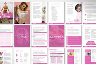 design fitness canva website gym book pdf lead magnet canva fitness ebook layout