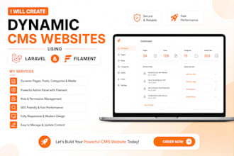 create dynamic cms websites using  laravel