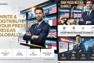 write and distribute your press release to top USA, UK, and global media outlets