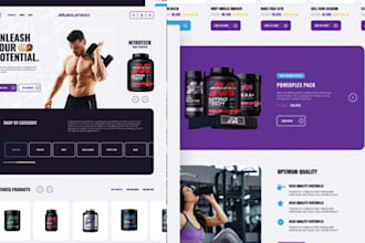 build shopify fitness store gym equipment store supplement store nutrition store