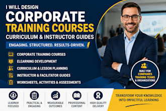 design corporate training courses, curriculum, and instructor guides