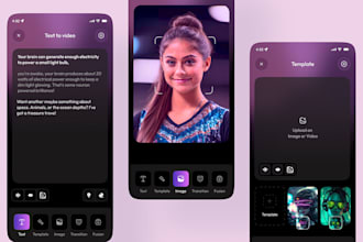 create ai photo generator app, or video generator app with advanced features