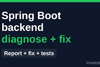 diagnose and fix bugs in your java spring boot backend api
