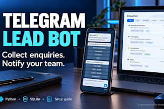 build a python telegram bot to collect leads and notify your team