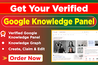 create a verified google knowledge panel or graph for any person or brand