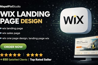 wix landing page, wix sales page, wix one page design, landing page wix