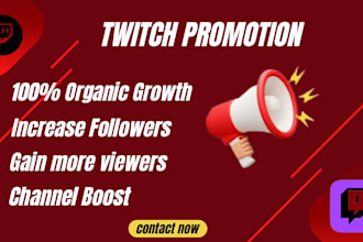 do twitch promotion, twitch channel viewers, twitch live views, organic chatters