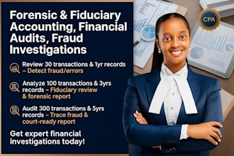 remove forensic and fiduciary accounting, financial audit, investigate fraud