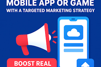 promote mobile app or game with targeted marketing strategy to boost download