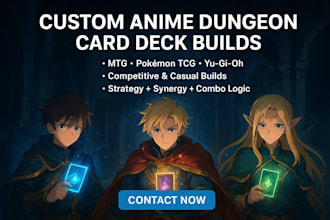 create custom tabletop deck, mtg commander deck, pokemon tcg and yugioh deck