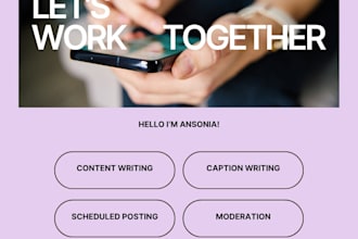 provide copy, moderation, and engagement for your social media