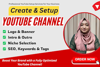 create and set up youtube channel with SEO and branding