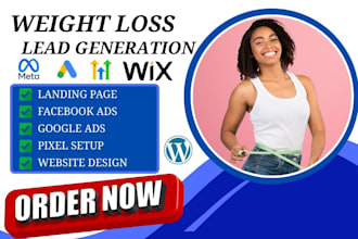 generate weight loss leads health and fitness glp1 and build semaglutide website