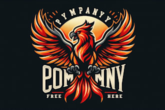 design premium vintage phoenix bird mascot sport logo t shirt design