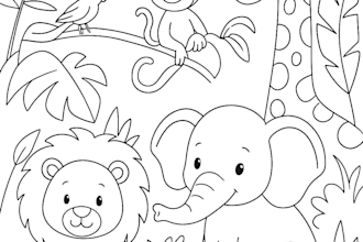 create a fun and educational coloring book for kids