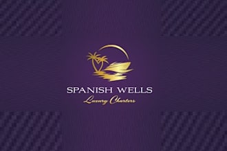 design high quality luxury boat charter company logo