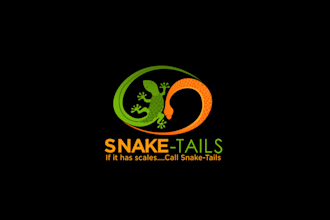 design awesome classic snake tails logo