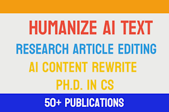 professionally rewrite and edit ai generated research articles