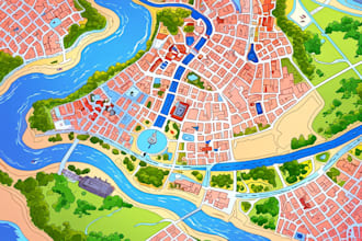 make vector map illustration fantasy map maker city map design map line drawing