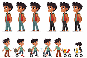 draw a character sheet turnaround for you