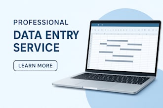 do data entry and typing work accurately for 5 dollars