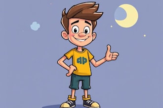 draw a unique cartoon illustration for your brand