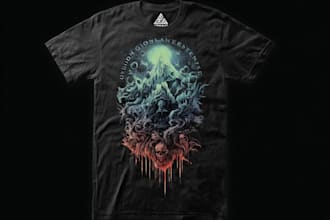 create unique streetwear, edgy, artsy tshirt designs