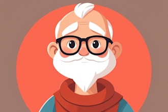 draw flat vector character design