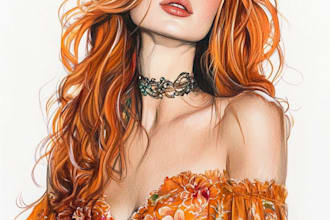 draw professional fashion illustration