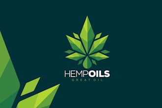 do creative cannabis hemp weed marijuana cbd oil logo