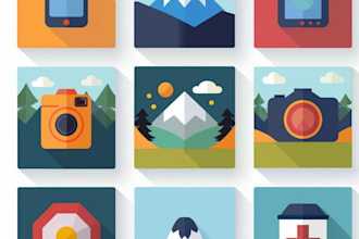 design custom flat icon or logo