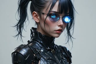 make cyberpunk character art