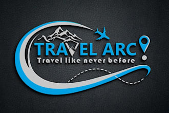 do travel logo design, tourism vacations adventure outdoor hiking