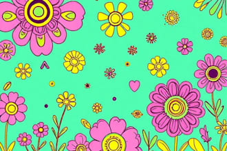 design childrens bright patterns for clothes and textiles