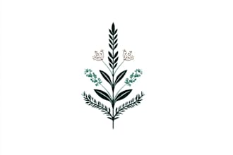 design a unique botanical boho logo
