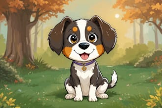 draw your beloved pet into a fun vector art cartoon
