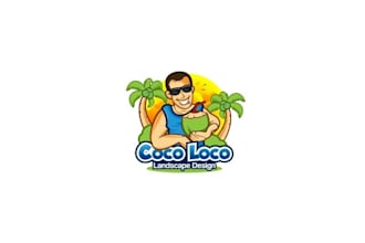 design awesome coconut loco landscape logo