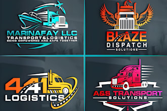 do trucking logistics transport towing dispatching cargo moving shipping logo